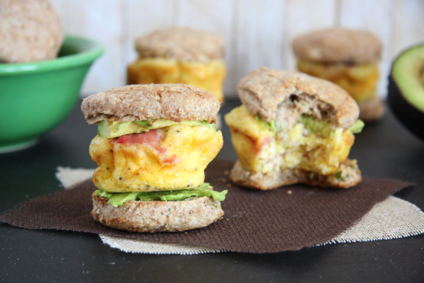 Mini_Egg and Whole Wheat Biscuit Sandwiches // 24 Carrot Life #eggs #breakfast