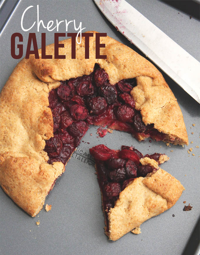 Cherry Galette // 24 Carrot Life #vegan #wholewheat #summer #healthy