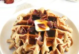 Maple Bacon Waffles // 24 Carrot Life #glutenfree #healthy #bacon #maple