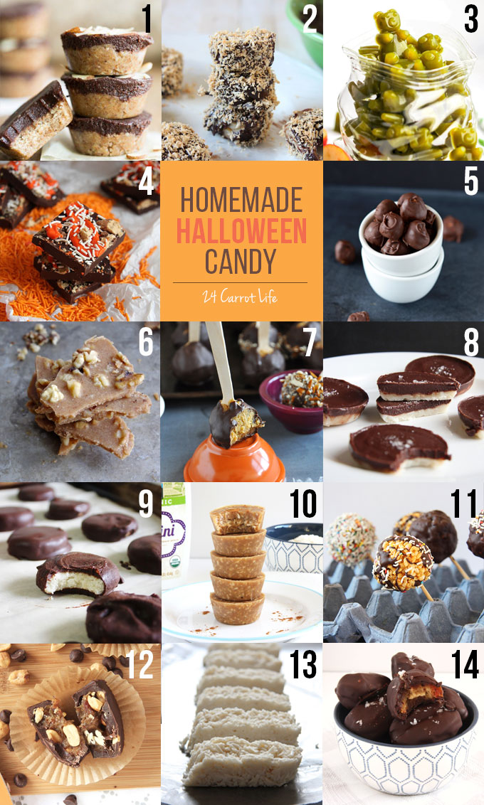 Healthy(er) Homemade Halloween Candy // @24carrotlife #halloween #candy #healthy #homemade
