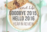 Goodbye 2015, Hello 2016: Year in Review // 24 Carrot Life