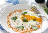 Crispy Parmesan Egg // 24 Carrot Life #easy #healthy #egg #protein #vegetarian