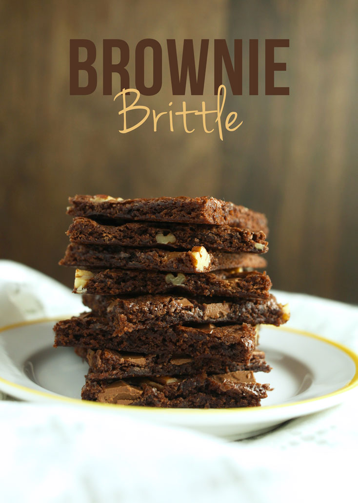 Brownie Brittle // This brownie brittle is chewy in the middle and crispy on the edges. It makes a prefect semi-homemade holiday gift for your loved ones. -24 Carrot Life